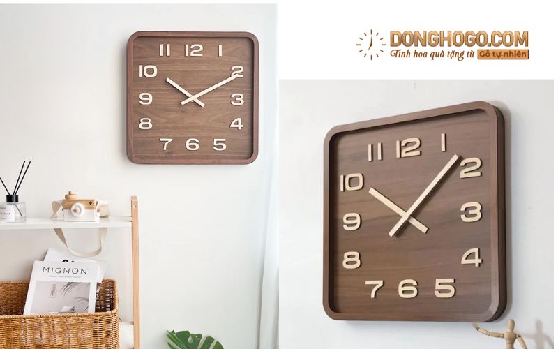 Lợi ích nổi bật khi chọn đồng hồ gỗ vuông